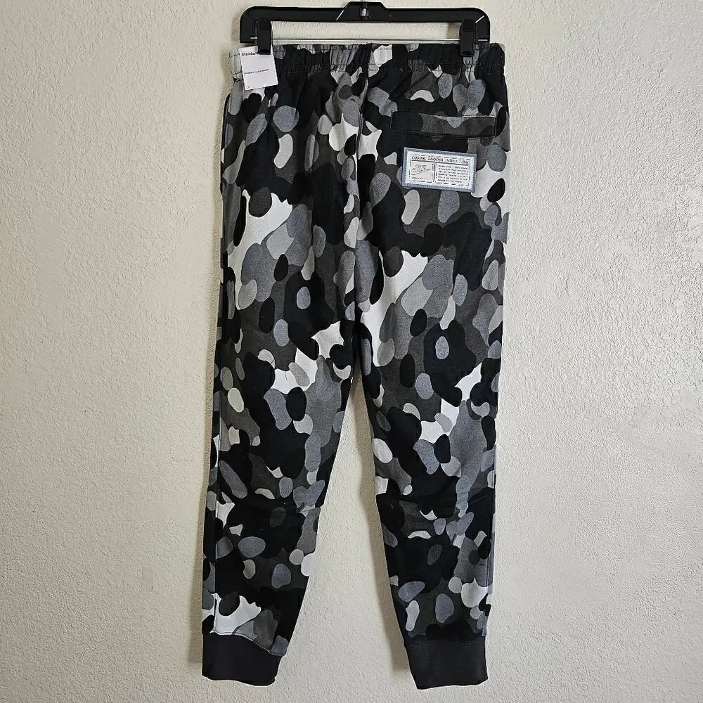 Nike Sportswear Club Fleece Joggers Pants Men's M Camo Black Grey FB9023-060